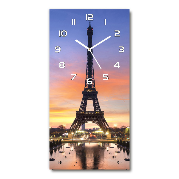 Wanduhr aus glas Eiffelturm Paris