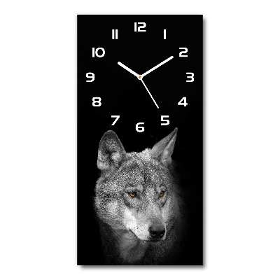 Wanduhr aus glas Wolf