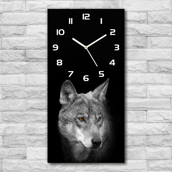 Wanduhr aus glas Wolf