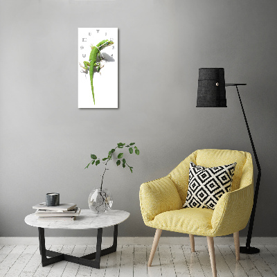 Vertikale Uhr Grüne Eidechse