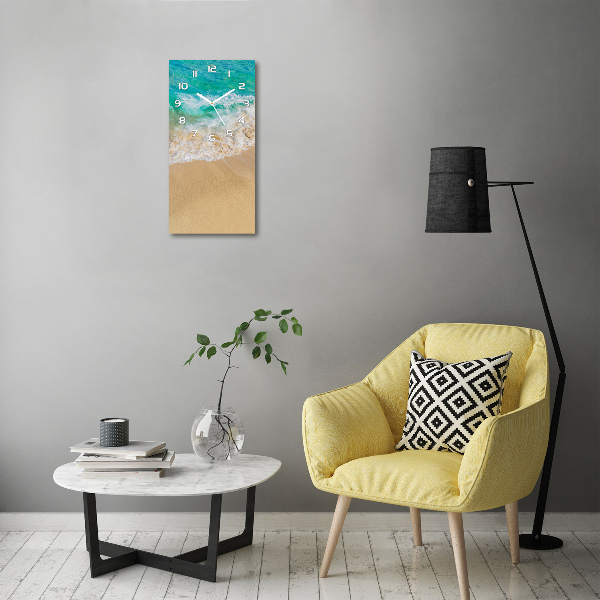 Vertikale Uhr Strand und Meer