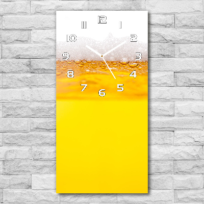 Wanduhr aus glas Bier
