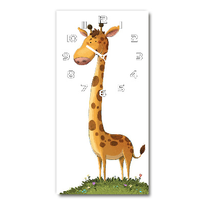 Wanduhr aus glas Giraffe