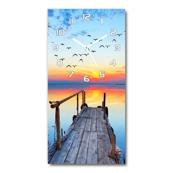 Vertikale Uhr Holzsteg