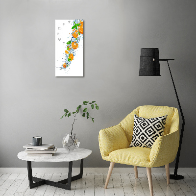 Wanduhr aus glas Orangen