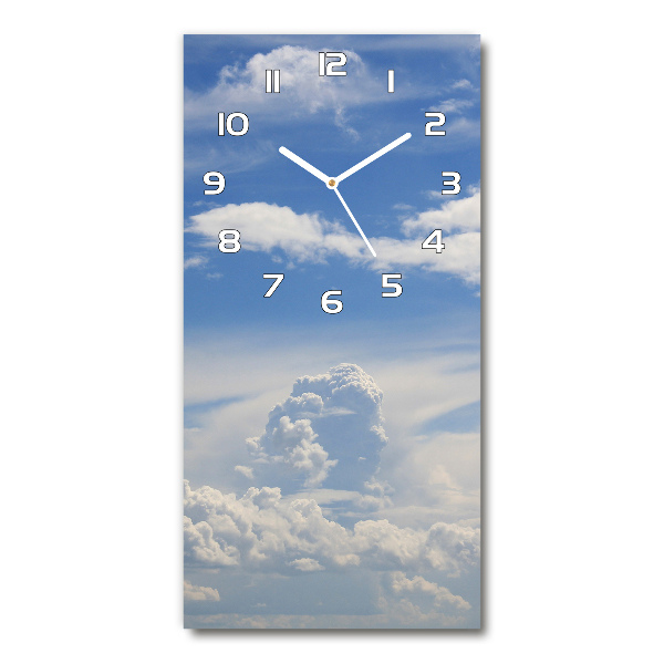 Wanduhr aus glas Wolken am Himmel