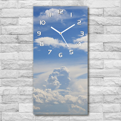 Wanduhr aus glas Wolken am Himmel