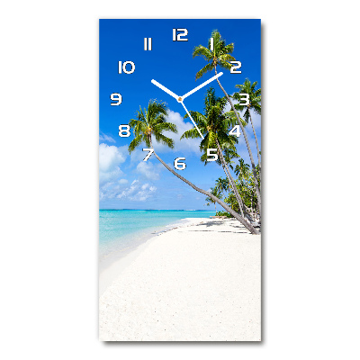 Wanduhr aus glas Tropischer Strand