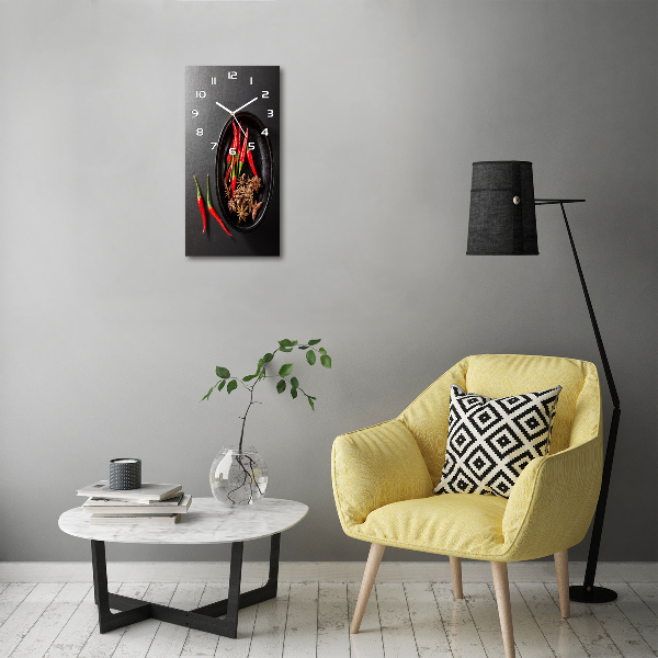 Vertikale Uhr Chilischoten