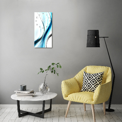 Wanduhr aus glas Abstrakte Welle