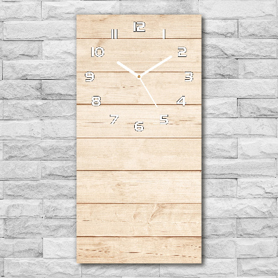 Wanduhr aus glas Holzhintergrund