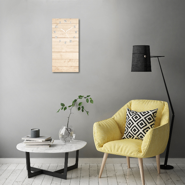 Wanduhr aus glas Holzhintergrund