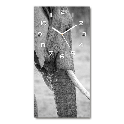 Wanduhr aus glas Elefant