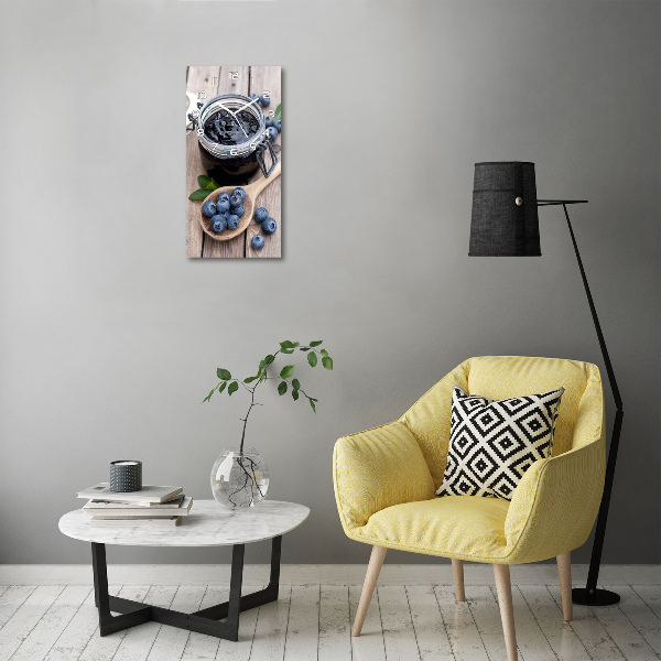 Wanduhr aus glas Blaubeermarmelade