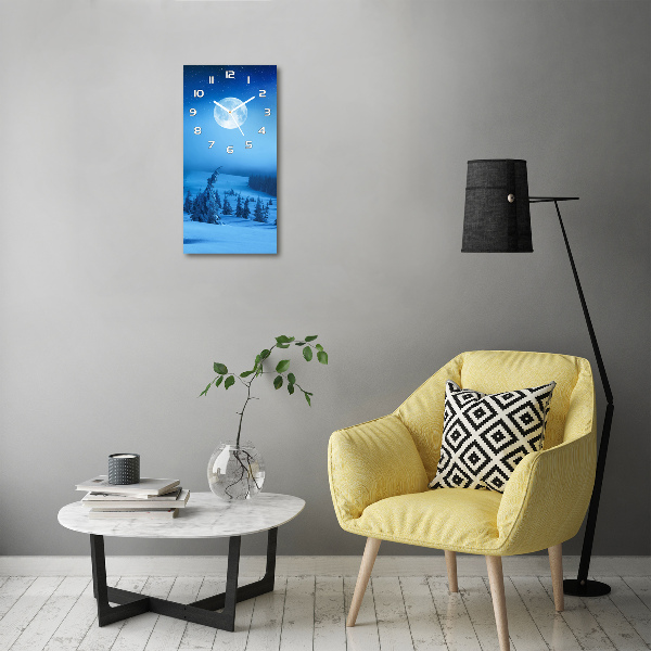 Wanduhr aus glas Vollmond