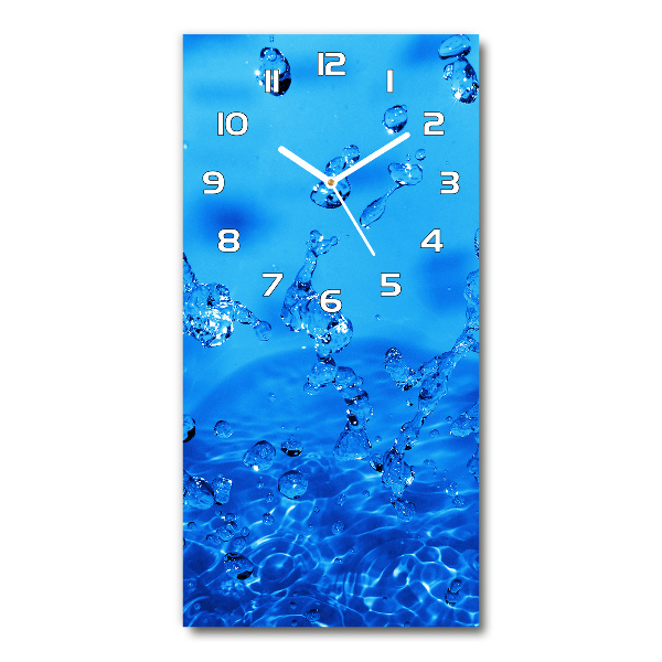 Wanduhr aus glas Wassertropfen