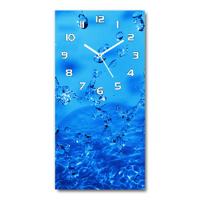 Wanduhr aus glas Wassertropfen