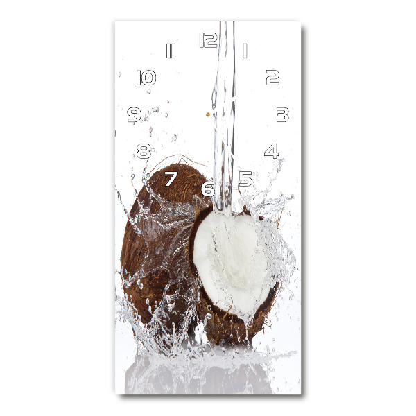 Wanduhr aus glas Kokosnuss