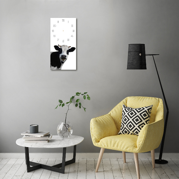 Wanduhr aus glas Gefleckte Kuh