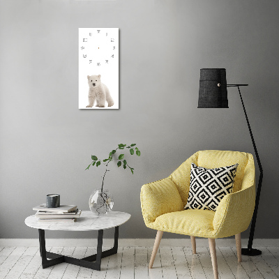 Vertikale Uhr Eisbär