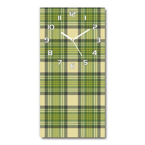 Vertikale Uhr Grün kariert