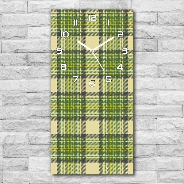 Vertikale Uhr Grün kariert