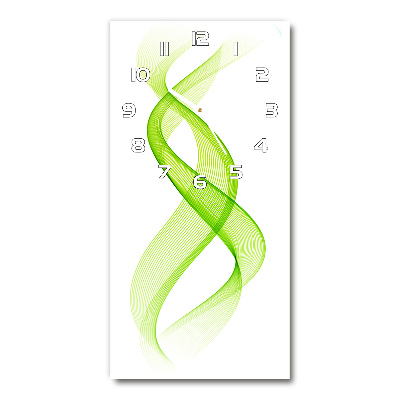 Wanduhr aus glas Bunte Wellen