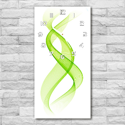 Wanduhr aus glas Bunte Wellen