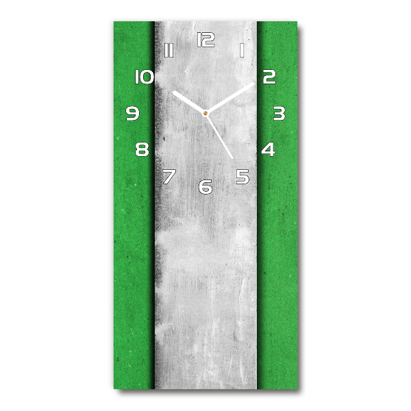 Wanduhr aus glas Grüne Wand