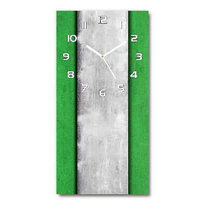 Wanduhr aus glas Grüne Wand