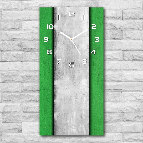 Wanduhr aus glas Grüne Wand