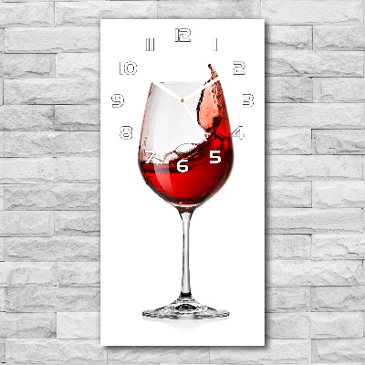 Wanduhr aus glas Rotwein