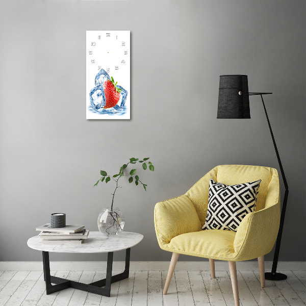 Vertikale Uhr Erdbeere und Eis