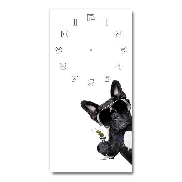 Wanduhr aus glas Piez mit Martini