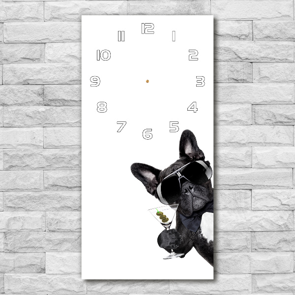 Wanduhr aus glas Piez mit Martini