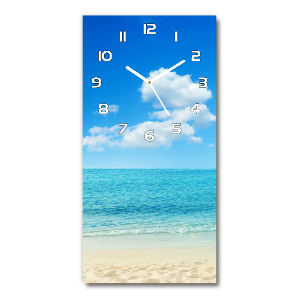 Wanduhr aus glas Tropischer Strand