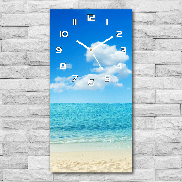 Wanduhr aus glas Tropischer Strand