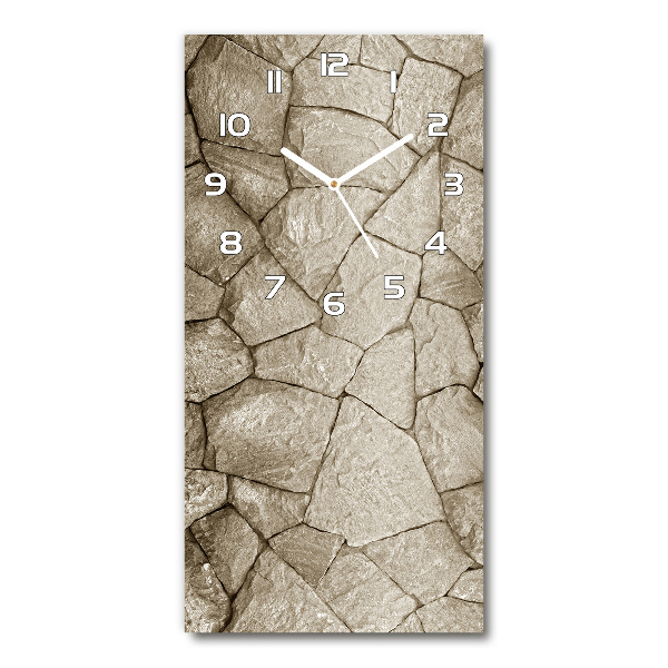 Wanduhr aus glas Steinmauer