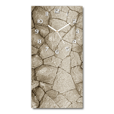 Wanduhr aus glas Steinmauer
