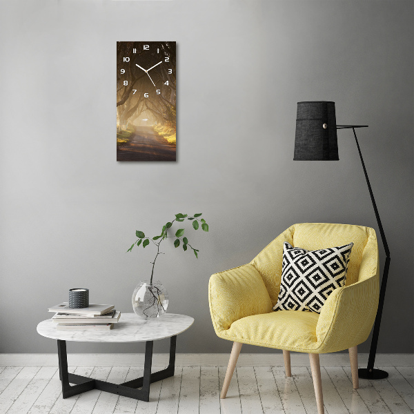 Wanduhr aus glas Pfad im Wald