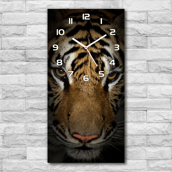 Wanduhr aus glas Tiger