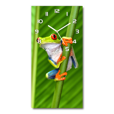 Wanduhr aus glas Europäischer Laubfrosch