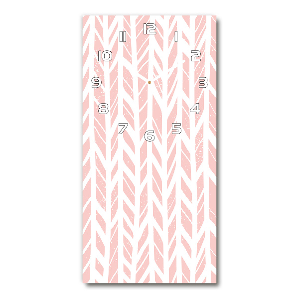 Wanduhr aus glas Fischgrätmuster