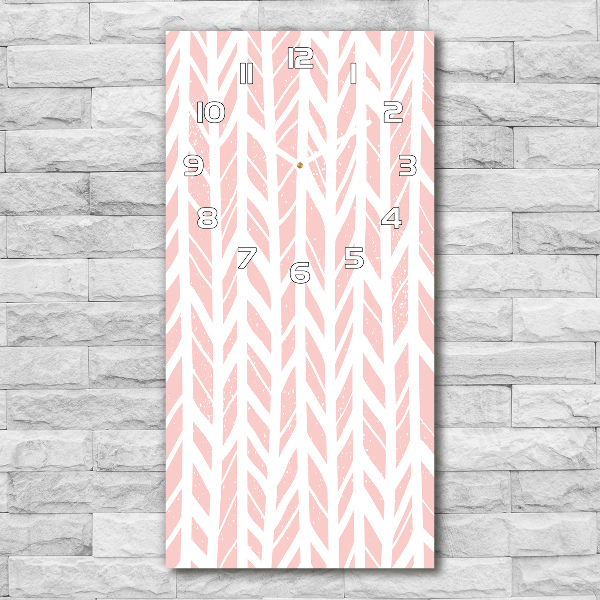 Wanduhr aus glas Fischgrätmuster