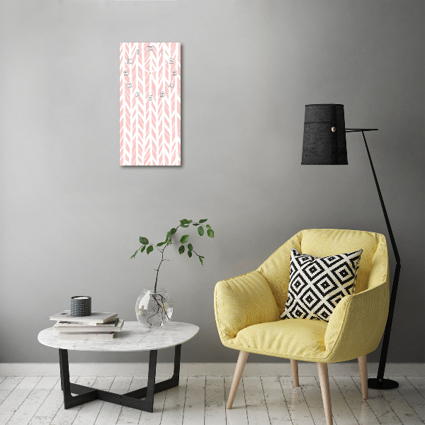 Wanduhr aus glas Fischgrätmuster