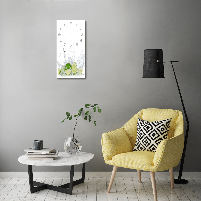 Wanduhr aus glas Kalk