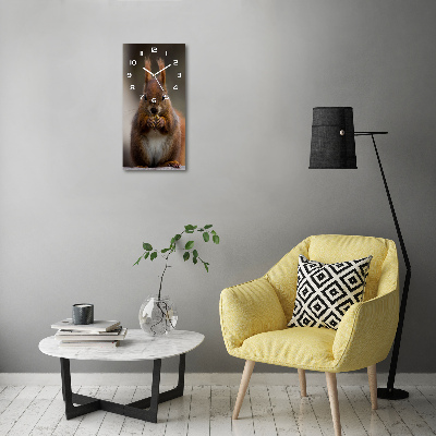 Wanduhr aus glas Eichhörnchen