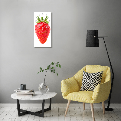 Wanduhr aus glas Erdbeere