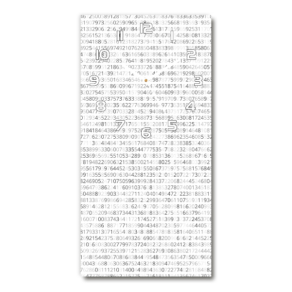 Wanduhr aus glas Binärcode