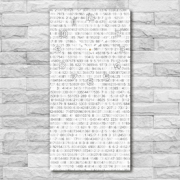 Wanduhr aus glas Binärcode